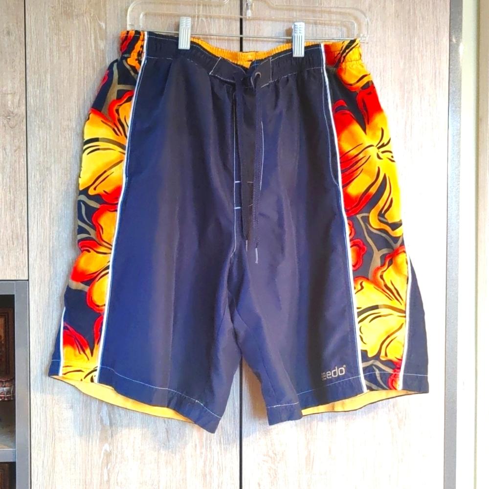 Speedo swim trunks, board shorts for men.